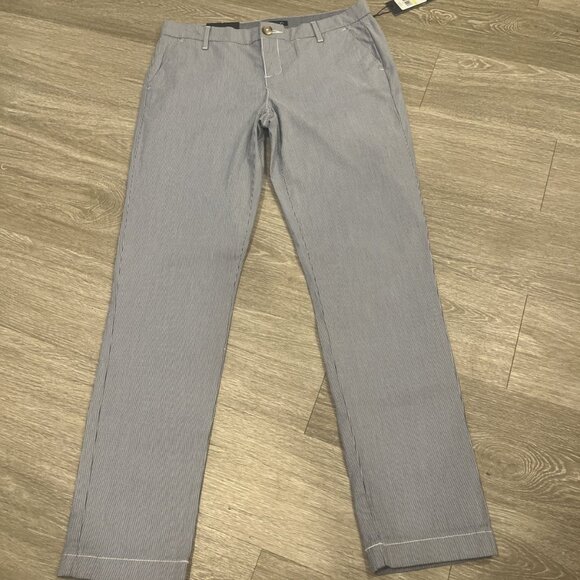 Tommy Hilfiger Hampton Pants Women’s 4 Seersucker Stretch Slim Chino Casual NWT - Picture 1 of 5